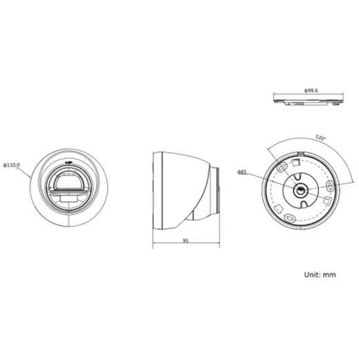 海康威视（HIKVISION） poe半球监控摄像头 监控器 人形检测/智能补光 手机远程监控器 400万白光全彩拾音 1345V2-LA(POE) 4mm