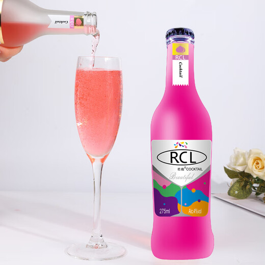 若趣鸡尾酒24瓶套装*275ml整箱预调酒洋酒水果味酒低度酒少女士微醺酒 鸡尾酒磨砂瓶4度 多口味混发*24瓶