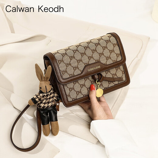 CALWAN KEODH Sac de site officiel Sac pour femmes NOUVEAU CROSSBOCK CROSSBOCME Single Single Single Luxury Luxury CK Style Poldoufle Girance d'anniversaire pour petite amie [Coffee Color] Brand Mode Retro Small Sacl