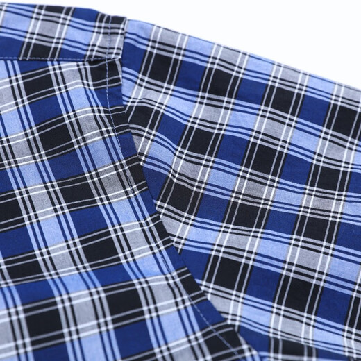 Mailyard/Melya Langarmes Hemd reine Baumwollgeschäftsmodes-Hemd Casual Plaid Long Futter 679 Blaues graues Netz M/40s