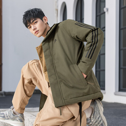 阿迪达斯（adidas）官网棉服男装女装 25夏新款防泼水面料轻盈保暖棉袄棉衣时尚外套 9230/保暖防风/3S HOODED JKT L