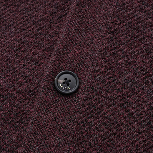 HAZZYS Men's Autumn Men's Sweater Simple Cardigan Jacket Wool Cardigan Men ABYZD0ADX55