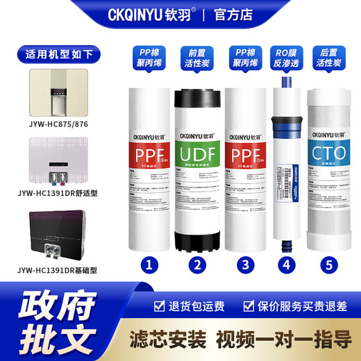 Qinyu filter element can be equipped with JYW-HC1391DR/HC875/HC876 filter element 1+2+3+5: PP+C1+PP+C2