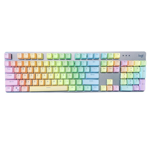Logitech K845 mechanical keyboard Wired full size 104-key backlight e-sports blue Aoji mechanical TTC axis office gaming keyboard Desktop external laptop K845 red axis-spade Q keycap