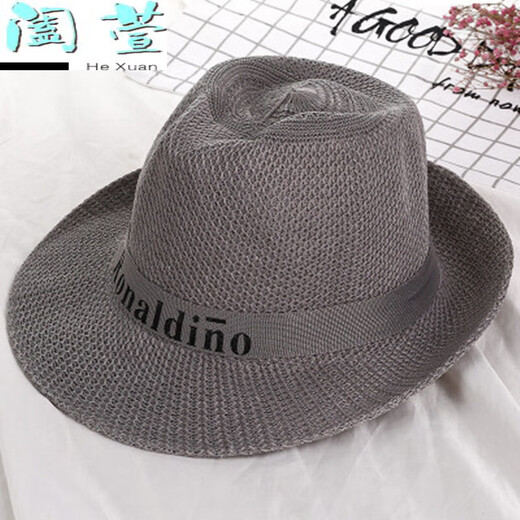 HTKD新品画家博士帽中老年春夏季礼帽男士春秋天英伦爵士帽布 深灰 小号57号
