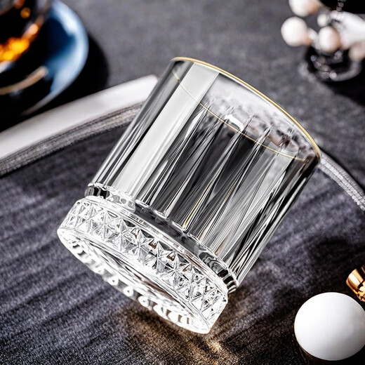 North Latitude 23 Degrees Liquor Glass Two Liang Crystal Glass Small Wine Glasses Home One or Two One-Sip Cup Set Bar Thickened Spirit Glass Six 100ml Twenty Liang Diamond Pattern Wine Glasses