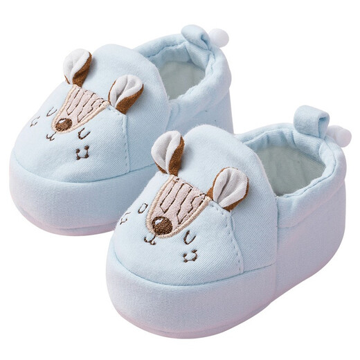 Dora Magnetic Newborn Chaussures 0-3 mois bébé Soft Sole chaussures bébé couverture de pied bébé printemps et automne hommes et femmes bébé 1 à 3 mois chaussures en tissu bleu [réglable] longueur intérieure d'environ 10 cm recommandée pour les bébés 1 à 4 mois