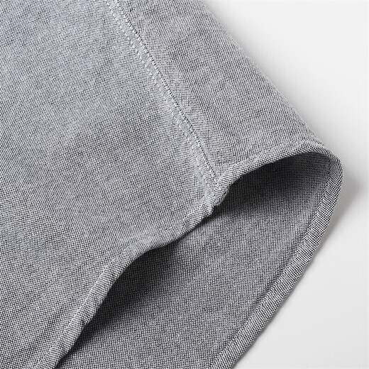 Dances with Wolves 100% cotton light business casual men's long-sleeved shirt light formal 015 dark gray 180