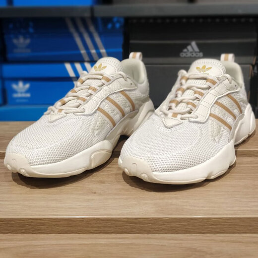 阿迪达斯 （adidas）三叶草男鞋女鞋夏季运动鞋网面透气跑步鞋复古老爹鞋休闲鞋JQ3927 JH7355/米白棕 42.5
