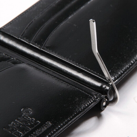 Montblanc (MONTBLANC) [Chinese Valentine's Day Gift] Men's Card Bag Leather Short Card Clip Card Bag 5525 6 Card Wallet