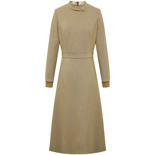 Rosa und blaue Garderobe neuer chinesischer Stil Ancient Temperament Strickkleid für Frauen Herbst und Winter Neuer Kamel -Farbständer Bottoming Rock 535Z683 Elegantes Kamel S