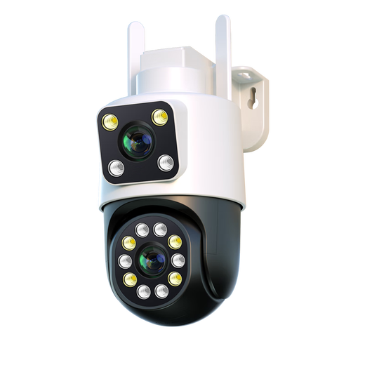 Police ultra-clear camera outdoor monitor 360-degree no blind spots with night vision monitoring home life-long free recharge 4g rural yard camera mobile phone remote monitoring dual camera WiFi version dual camera + dual screen + 64G card