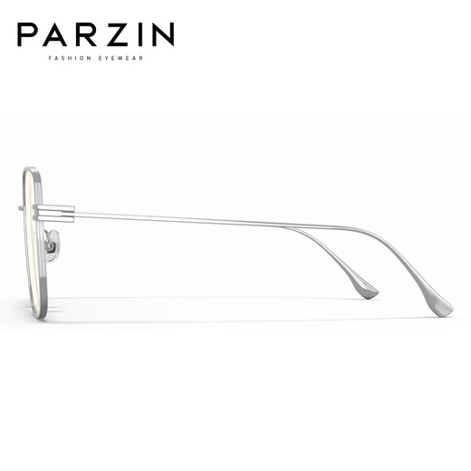 帕森（PARZIN）防蓝光眼镜女 时尚金属大框修颜显脸小护目镜防辐射眼镜男PZ15828 银灰色