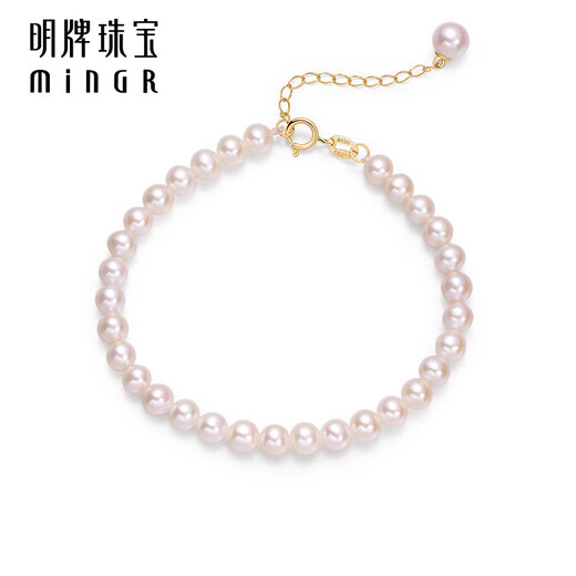 Ming brand jewelry Liu Tao recommends 18K gold color gold freshwater small pearl bracelet for women as a gift CSK0053 pricing about 15+3 cm gold weight about 0.30-0.36 grams