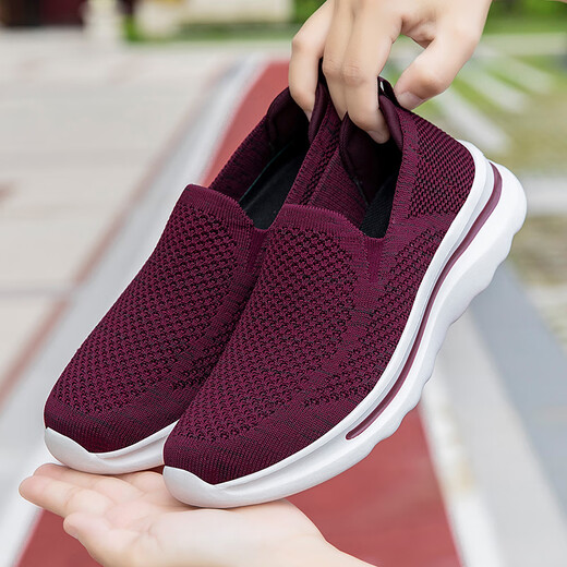 BFM Damenschuhe für Sommer mit breiten fetten Füßen Mutterschuhe atmungsaktuelle nicht rutschfeste Soft allein mittlere und älter
