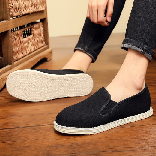 Wei Guangli Old Beijing cloth shoes men's shoes breathable, thousand-layer sole traditional cloth shoes middle-aged and elderly father's shoes casual shoes Old Beijing cloth shoes size 40 (a small size)