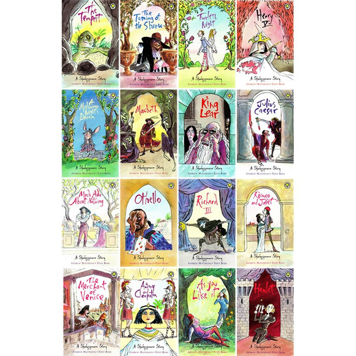 英文原版 莎士比亚全集16册套装 The Shakespeare Childrens Stories 儿童故事图书 经典阅读 儿童章节小说书 中小学英语阅读提升 蓝思值680-890l 绿山墙 . 绿