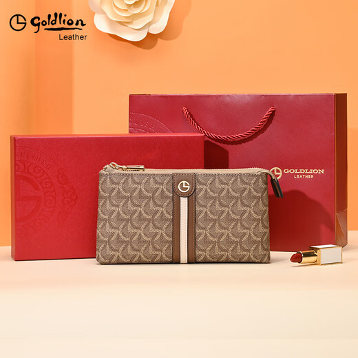 金利来女士手包2025新款手拿包女式品牌钱夹高档轻奢侈长款钱包优雅时尚 礼盒装【官方授权假一赔十】