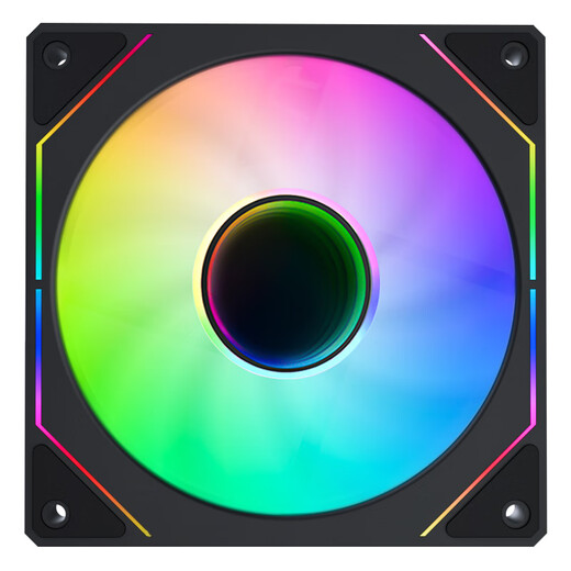 SAMA Realm V5 Zhengye Schwarzer 12-cm-Chassis-Lüfter, kabelloses Baustein-Spleißen/ARGB-Göttliche-Licht-Synchronisation/PWM-Temperaturregelung, Geschwindigkeitsregelung/Hydrauliklager/Standard-Stoßdämpfungspolster