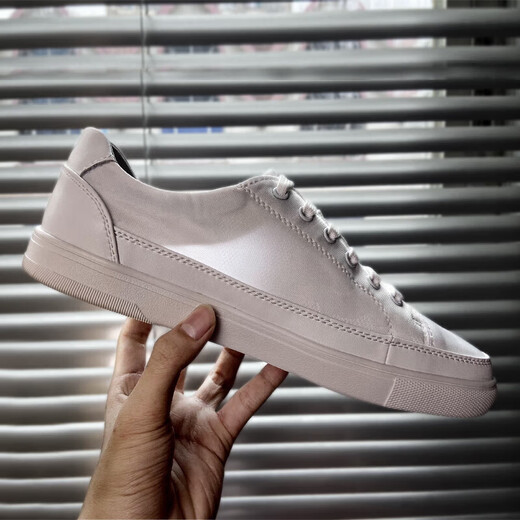 Abay Vielseitiger Anzug weiße Schuhe Herrenschuhe Stoffschuhe Herren lässige Brettschuhe Lederschuhe weiß - Lederoberfläche - 9922 37 [Lederschuhgröße]