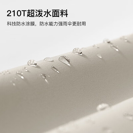 MAYDU Fully Automatic Umbrella Three-fold Large Double Umbrella Windproof Increased Reinforcement Men's Business Folding Fair Umbrella Fully Automatic Double Keel - Milk Tea Color