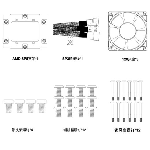 Jilun Hanfeng 360 wassergekühlte integrierte CPU-Kühler amd xiaolong sp5/sp3 xeon 4677/4189 stille Wasserpumpe Workstation unterstützt EPYC9754/7763/8336C Xiaolong Einkanal, wassergekühltes sp5