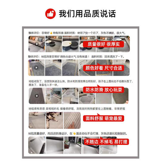 UUVZK Tapis Salon 2024 Nouvelle Maison Lumière Luxe canapé Table Basse Couverture Gris sans Lavage Essuyable Sol antidérapant 4511 300 cm * 400 cm personnalisé Non remboursable et Non remplaçable Velours de Cristal