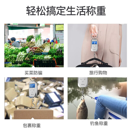 Kaifeng portable scale electronic scale portable scale weighing vegetables express crane scale high-precision luggage scale 50kg
