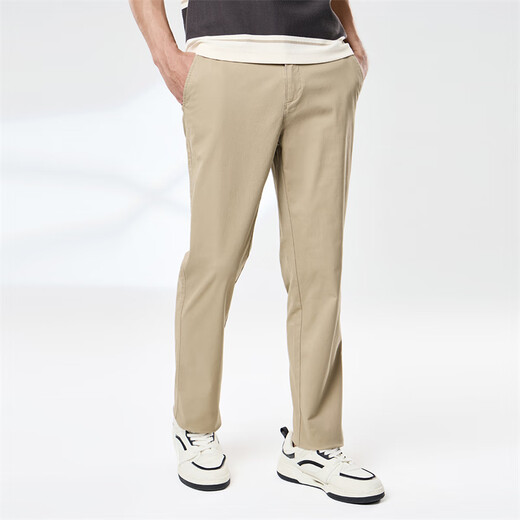 Mark Waffe [cómodo microelástico] Pantalones casuales fáciles de obtener para hombres 25 Spring NUEVO VERSATILE VERSATIL CAMBIO SOLIDO CON CABLADORES RECTOS 701 Caki (clásico recto) L (altura 170-175 Peso 65-70)