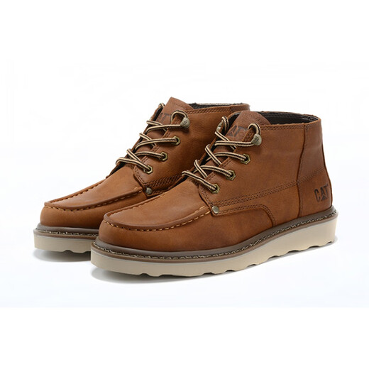 Carter Cat Men's Shoes Mid Top Martin Boots Осень и зимние открытые короткие ботинки дышащие без скольжения обувь ретро британские повседневные туфли мужская коричневая 39