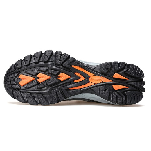 Hantu breathable hiking shoes low top non-slip wear-resistant hiking shoes four seasons mesh new comfortable shock-absorbing outdoor hiking shoes dark gray/orange 755-men (breathable large hole) 44