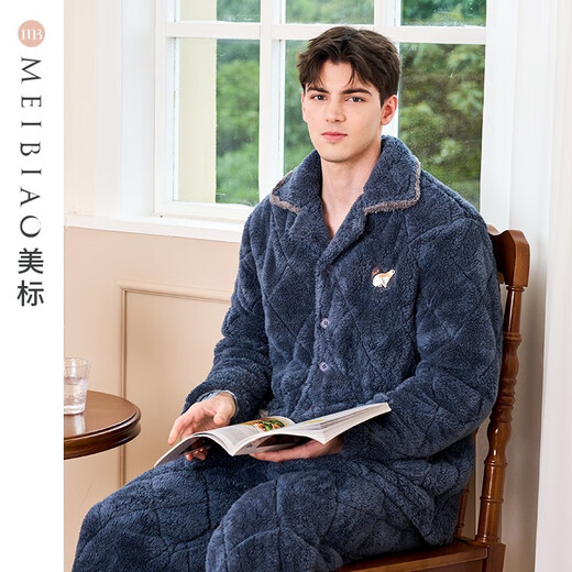 American Standard special offer three-layer thickened coral velvet quilted pajamas for women in autumn and winter, warm and wearable home clothes, peach pink L