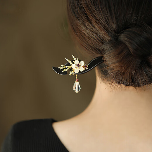 Phoenix Nirvana hairpin ancient style rocking wooden hairpin tassel national style peach wood handmade hair accessories hairpin birthday gift for girlfriend wooden hairpin