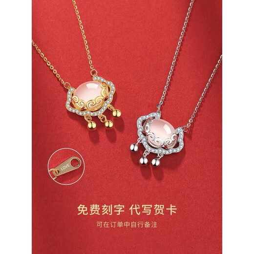 Fat Donglai's same long life lock plated 18K gold safety lock necklace for women 2023 new light luxury niche zircon lock platinum gold safety lock