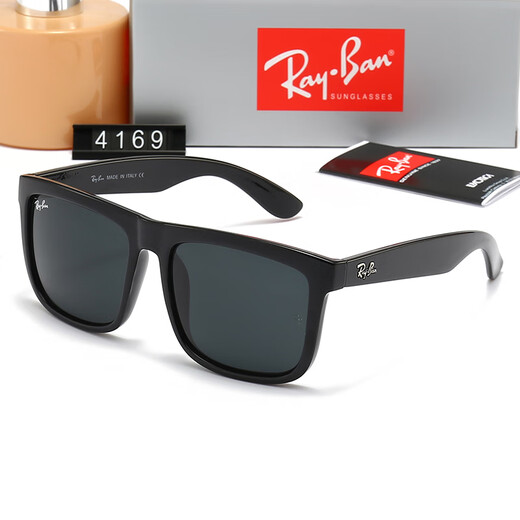 Tyrannosaurus 2023 new sunglasses European and American original single women's high-end glass sunglasses women black frame black gray film