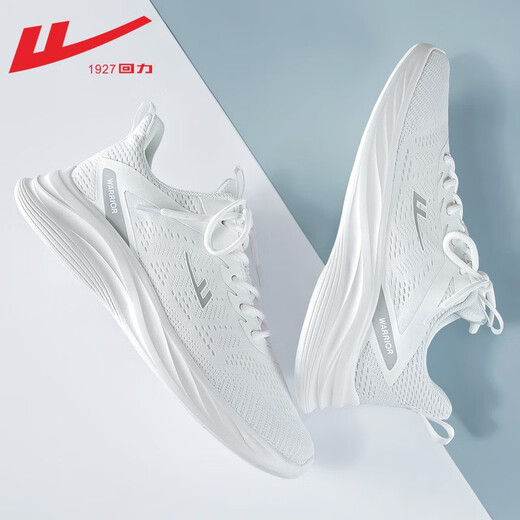 Huili sports shoes men's shoes summer mesh shoes breathable soft sole mesh shoes men's casual shoes men's light shock-absorbing running shoes white 1483 40