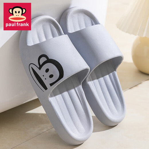 PaulFrank大嘴猴凉拖鞋女夏厚底软弹家居浴室洗澡拖鞋PF5728天蓝38-39