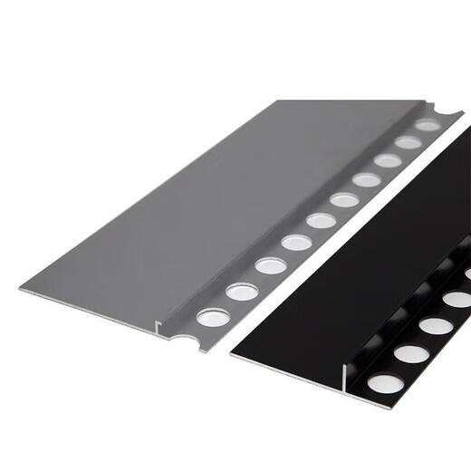 FACEMINI FN-684 Ligne de plinthe de panneau mural 5cm sans gifle en alliage en aluminium incorporé 9 mm plinthes invisible 7429 Black mat 2,5 mètres
