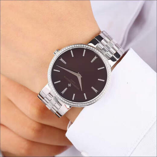 [Второй рукой 99 Новый] Vacheron Constantin Watch Men's Watch Watch Negritance Series 18K Gold Mechanical Mechanical Большой трехсел.