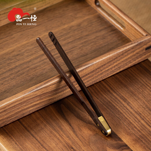 Pinyiheng Chinese solid wood tea clip Kung Fu tea set accessories tea ceremony non-slip cup clip tea drinking tools tea brewing tea cup tweezers fine red sandalwood tea clip