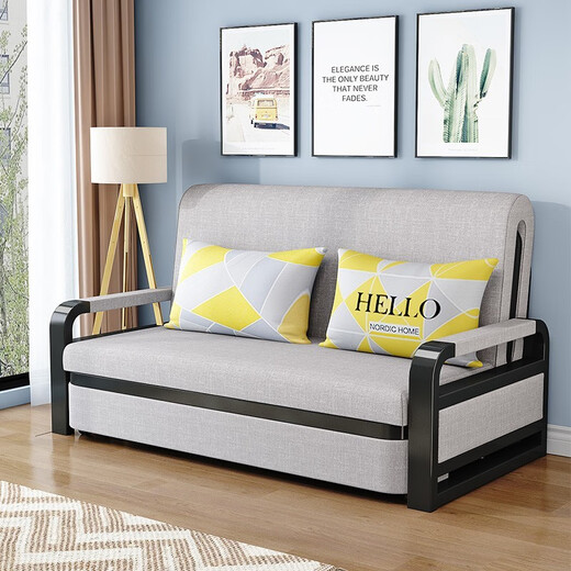 Tan Hui Faltsofa Bett Dual-Purple-Single-Sitzen und Liegen dual-purpose-mehrfunktions abnehmbares und waschbares Stoffsofa kleine Wohnung [1,5 Meter Lagerung] + 5 cm Schwamm + 2 Latex