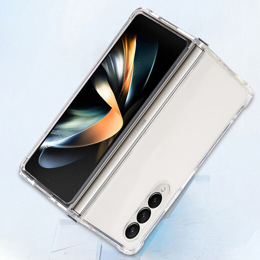 Shell Sister is suitable for Samsung Galaxy ZFold4 mobile phone case transparent protective cover folding screen flip-type all-inclusive anti-fall lens protection model
