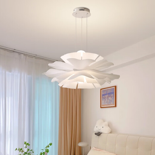 
Opuyuanxing Lamp Collection 2025 Living Room Bedroom Lights Dining Room Lamp Bedroom Chandelier 2023 New Nordic Internet Celebrity Creative 9272 White 35CM Three Colors