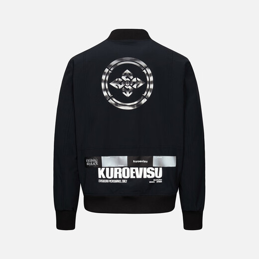 Evisu Kuro Herren Reißverschluss Home Printed Bomber Jacke 2AEGNM3JK5009XXNQ Black L
