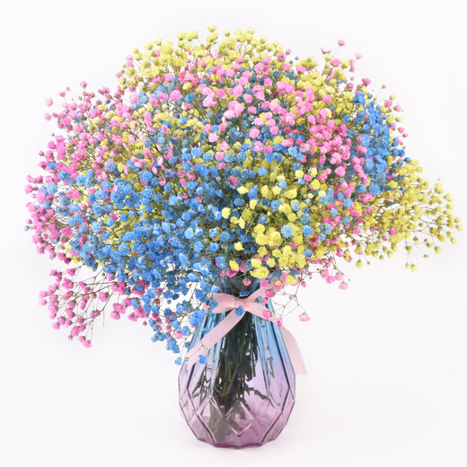 AIMAN Gypsophila Natural Dried Flower Bouquet Ins Internet Celebrity Birthday New House Decorative Ornaments Air-Dried Real Flower Arrangement Home Furnishings Pink Gypsophila Without Vase