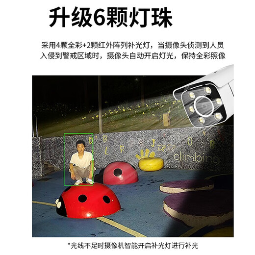 Seetong solution monitoring kit 4 million wired POE powered HD night vision home outdoor waterproof camera shop commercial mobile phone remote 5-way set (4 million poe full color dual light) with 2T hard drive 4 million pixels 4mm focal length