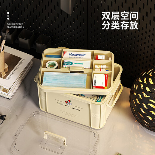Yueka household medicine box multi-functional medicine storage box first aid box medicine box portable visual multi-layer storage box large