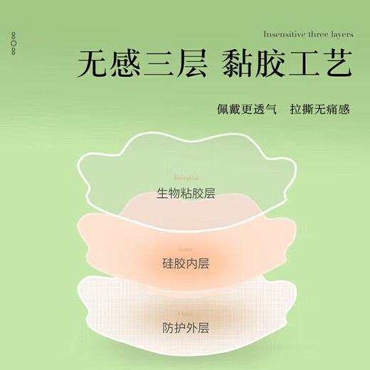 猫人（MiiOW）4对乳贴胸罩内衣女士无痕内衣文胸游泳防凸点防走光硅胶胸贴婚纱