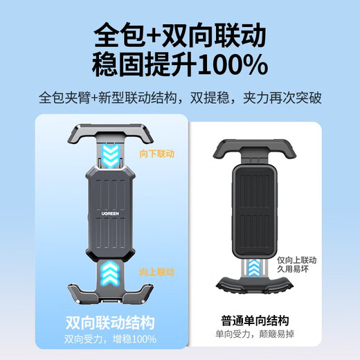 Lulian Electric Vehicle Mobile Phone Holder, Motorcycle Takeaway Express Rider, Battery Car Bicycle Navigation Stand, Rearview Mirror Model, Automatic Locking/One-Handed Access