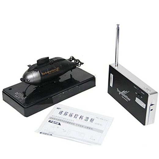 
STRONG MONKEY wireless mini submarine fish tank remote control boat nuclear submarine electric water children's toys boys and girls birthday gifts Remote control submarine black 6 channels official standard configuration